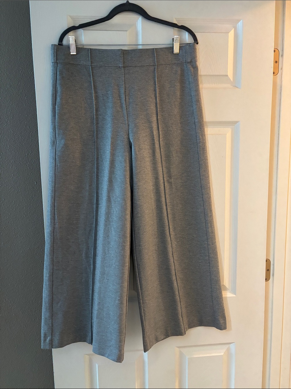 Jones New York Wide-Leg Ponte Pants in Gray